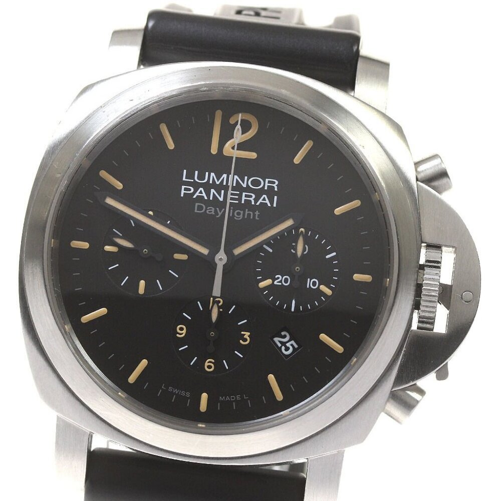 PANERAI Luminor Daylight PAM00356 Chronograph Black Dial Automatic Men's_826090